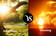 Difference between afternoon and evening