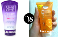 Difference between cleanser and face wash