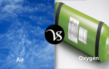 Difference between air and oxygen