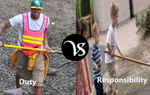 Difference between duty and responsibility