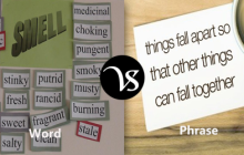 Difference between word and phrase