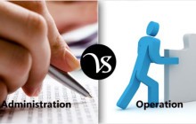 Difference between administration and operations