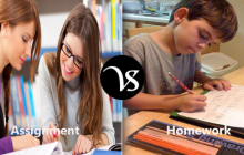 Difference between assignment and homework