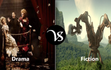 Difference between drama and fiction
