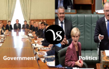 Difference between government and politics