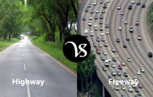 Difference between highway and freeway
