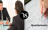 Difference between interview and questionnaire