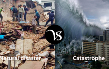Difference between natural disaster and catastrophe