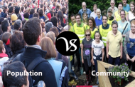 Difference between population and community