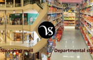 Difference between shopping mall and department store