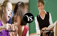 Difference between teacher and professor