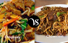 Difference between Chopsuey and Chowmein
