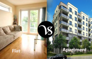 Difference between flat and apartment
