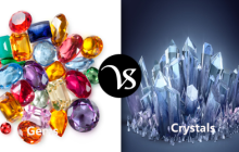 Difference between gems and crystals