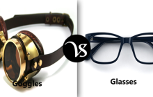 Difference between goggles and glasses