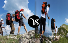 Difference between hiking and trekking