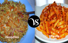 Difference between noodles and pasta