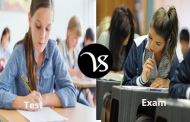 Difference between test and exam