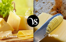 Difference between cheese and butter