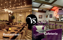 Difference between restaurant and cafeteria