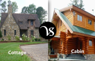 Difference between cottage and cabin
