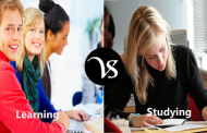 Difference between learning and studying