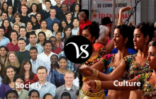 Difference between society and culture