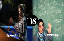 Difference between speech and language