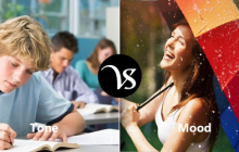 Difference between tone and mood