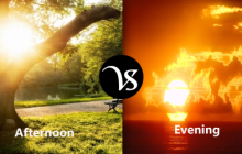 Difference between afternoon and evening