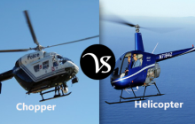 Difference between chopper and helicopter