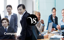Difference between company and business
