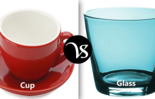 Difference between cup and glass
