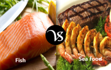 Difference between fish and sea food