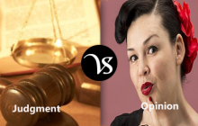 Difference between judgment and opinion