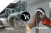 Difference between piping and plumbing
