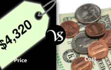 Difference between price and cost