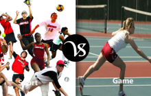 Difference between sport and game