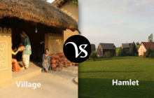 Difference between village and hamlet