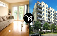 Difference between flat and apartment