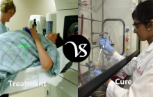 Difference between treatment and cure